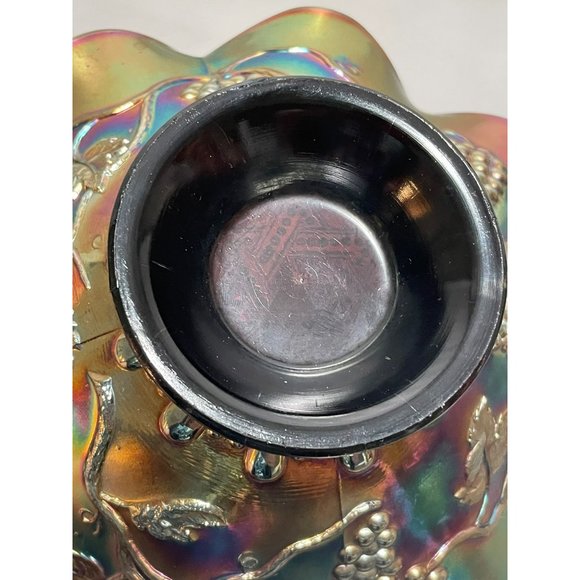 Carnival Glass Bowl Antique Northwood Amethyst Star of David - Picture 5 of 8